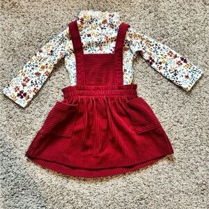 Wonder Nation Floral Corduroy Dress